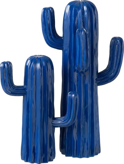 J-Line decoratie Cactus - polyresin - blauw - large