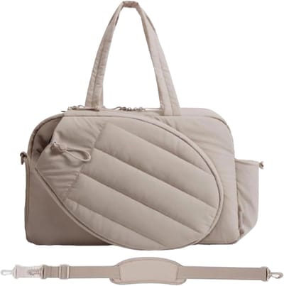 KZQ Tennistas voor Vrouwen met Schoenenvak & Natvak | Houdt 2 Rackets & 15.6" Laptop | Multifunctionele Gym, Reis & Kantoor Duffle Bag