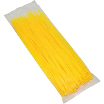 100 ingekerfde gele nylon klem 3,6x250 rilsan voor motor scooter