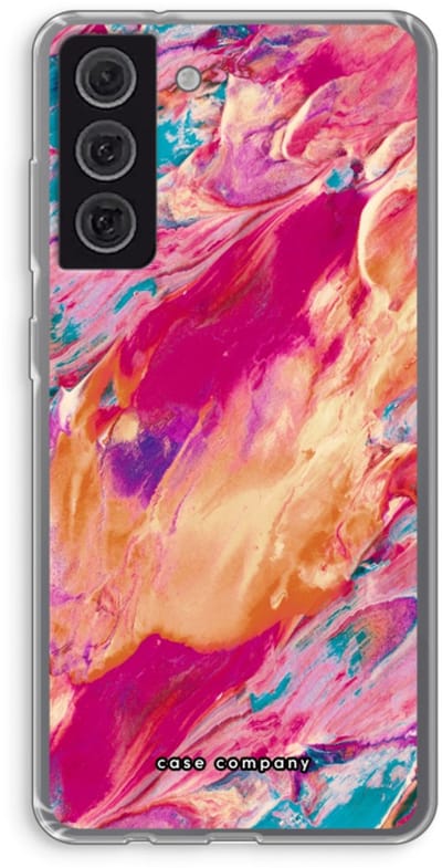 Case Company® - Hoesje geschikt voor Samsung Galaxy S21 FE hoesje - Pastel Echoes - Soft Cover Telefoonhoesje - Bescherming aan alle Kanten en Schermrand