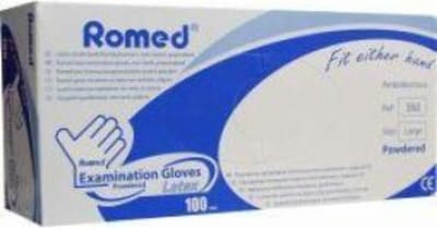 Romed Latex handschoenen gepoederd Large