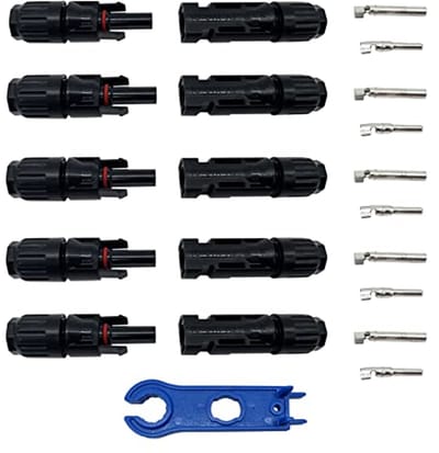 Zonnepaneelconnector - 5 paar vrouwelijke connectors voor zonnepaneelsystemen