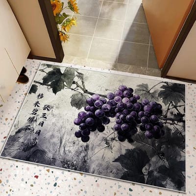 Huishoudelijke Vloermat Huishoudelijke Deurmat Modern Oud Fruit Tapijt Absorberend Anti-slip Mat Stof Tapijt 40 * 60CM crystal velvet