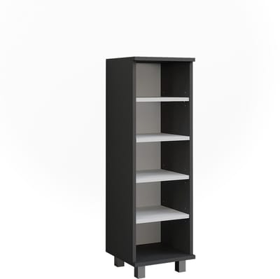 Vicco Ilias Midikast – 30.2 x 95 cm met 5 open vakken Antraciet/wit