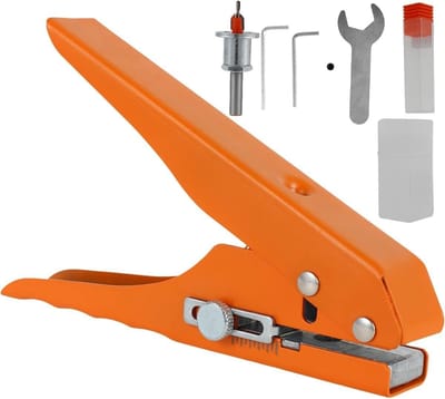 Perforator Kantenverlijmer - 10 mm Perforator voor Bankkaarten PVC - Duidelijk Zichtbare Ponspositie