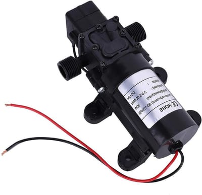 Membraanpomp - Boosterpomp - Waterdruk verhogen - Automatische drukschakelaar - 12V DC - Zwart