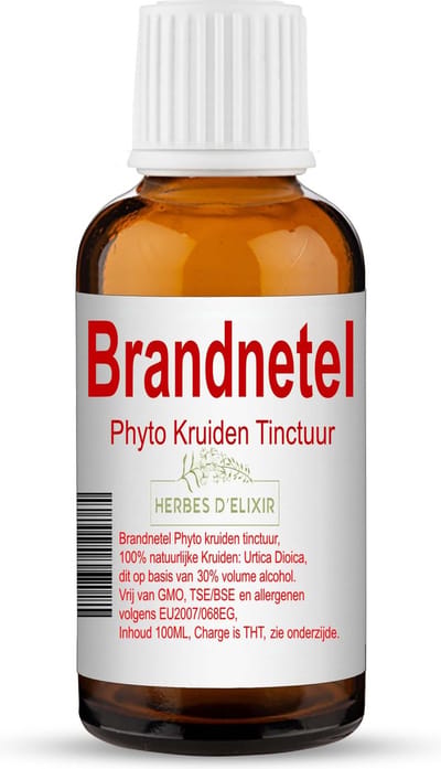 Herbes D'elixir Brandnetel Tinctuur - 100 ml - 1 Flesje - 100% Natuurlijk - Ondersteund de weerstand
