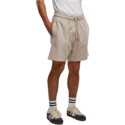 Urban Classics - Heavy Jersey Pintuck Track Korte broek - S - Grijs
