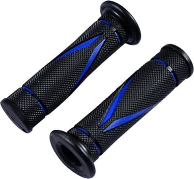 nieuw paar zwart-blauwe tun'r roaderhandvatten Ø22mm voor motoren, scooters en tweewielers