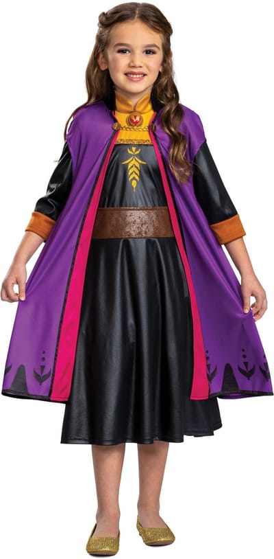Verkleedpak Disney Frozen II Classic Anna maat 122/maat 128 Feestkleding