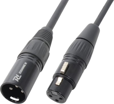 PD Connex Signaalkabel XLR male/female 3-pins - 30 meter - zwart