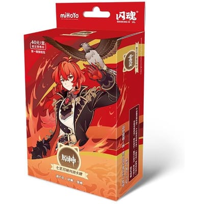 100% Echte Genshin Impact Kaart Genius Invokation Tcg Battle Card Hu Tao Raiden Shogun Karakter Verzameling Kaart Kind Speelgoed Cadeaus