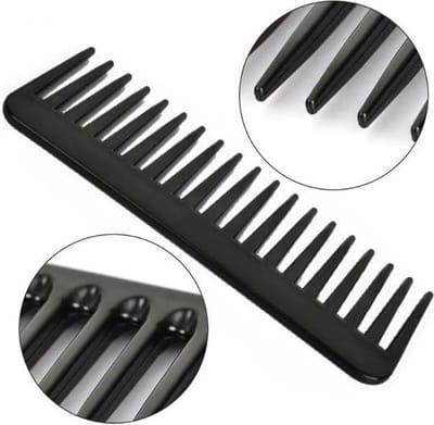 Cabantis Brede Kam 20 Tanden - Styling Tool - Wide Tooth Comb - Kapper Kam - Haar Accessoire - Zwart
