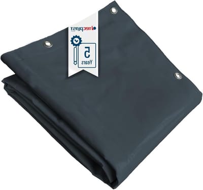 Beschermingszeil PVC - Afdekzeil Dekzeil - Tuin en Bouw - 100% Waterdicht Anti-UV - 2x8 m - Antracietgrijs