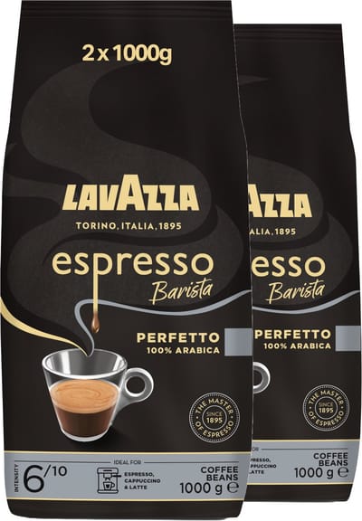 Lavazza Espresso Barista Perfetto Koffiebonen - 100% Arabica Koffie Bonen - Intensiteit 6/10 - 2 x 1 kg