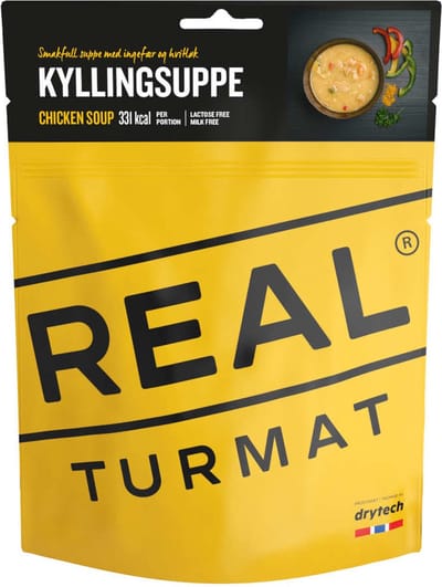 Drytech - kippen maaltijdsoep - outdoormaaltijd 331kcal |  vriesdroogmaaltijd - survival food - buitensportvoeding - prepper - trekkingfood
