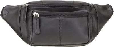 Visconti Leren Heuptas - Buideltas - Stijlvol Heuptasje - Zwart (720 blk)