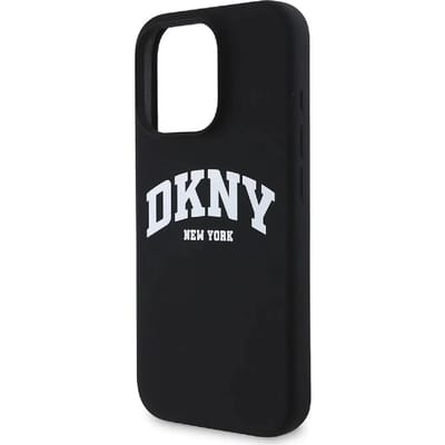 DKNY Serie - iPhone 16 Pro Silicone Hoesje - MagSafe - Zwart - Luxe Design
