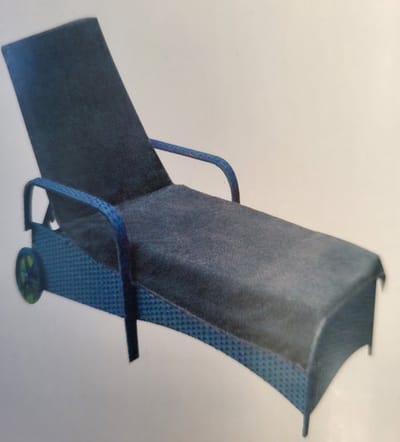 Kussenbeschermer voor ligbed donkergrijs 200 x 80 cm - Ligbedhanddoek badstof - kussenhoes voor tuinstoel