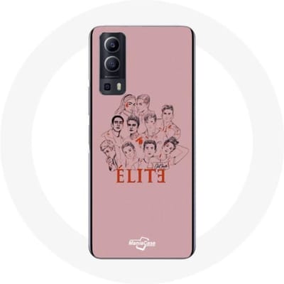 Coque - Vivo - Y72 Elite - Souple - Rose - Affiche personnages Fanart Logo