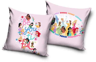 Disney Princess Kussenhoes – 40x40 cm – Fluweelzacht – Roze – Alleen Hoes