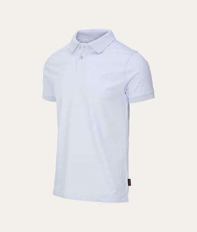 Undiemeister Polo Shirt Heren - Slim Fit - Anti-kreuk - ECOCELL™ Lyocell - Iced Water (Lichtblauw) - Maat S