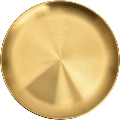 Ronde Bakplaat - Serveerschaal - Thuisgebruik Keuken - Vergulde Afwerking - 23 cm Diameter - Goud
