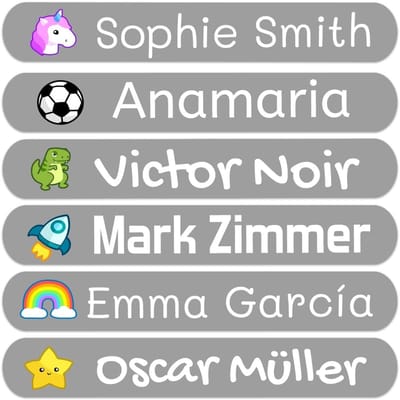 50 Stuks Opstrijkbare Kledinglabels met Naam voor Kinderen en Baby's