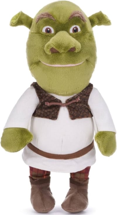 Shrek Pluche Knuffel 30 cm {Speelgoed knuffelpop knuffeldier voor kinderen jongens meisjes - Bekend van de film! - Shrek, Ezel Donkey, Fiona, Peperkoekmannetje, De Gelaarsde Kat}