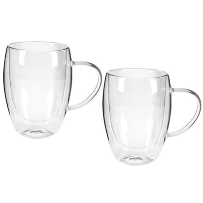 set van 6 Dubbelwandige Koffieglazen - Koffieglazen - Dubbelwandige theeglazen - Latte Macchiato glazen - Cappuccino glazen - Koffietassen - 300 ml - Set van 6