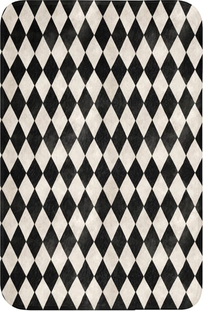 WC mat 40x60 cm - Antislip - Klassiek - Patroon - Zwart - Toiletmat - Vloermat - Douchemat - Toilet tapijt - Toiletmatten