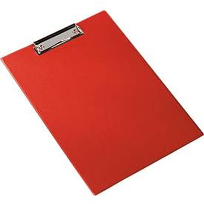 Klembord, A4, kunststof, met ophangoog, rood