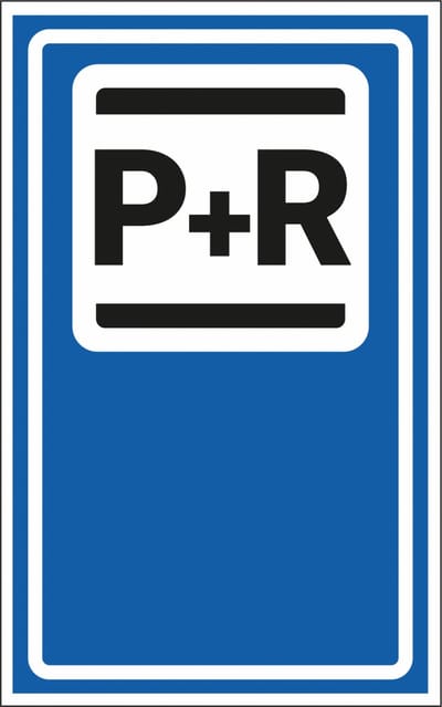 Parkeren en rijden bord - kunststof - E12 400 x 250 mm