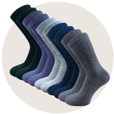 Sportsokken – 10 Paar – Mix – Badstof – Katoen – Unisex – Maat 47-50