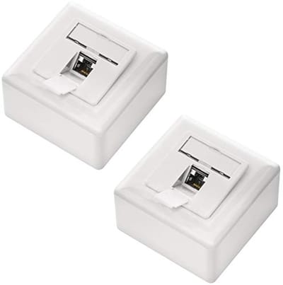 Universele CAT6 Netwerkdoos met RJ45-Poort - Afscherming en Installatiegemak - 1 Gigabit Ethernet