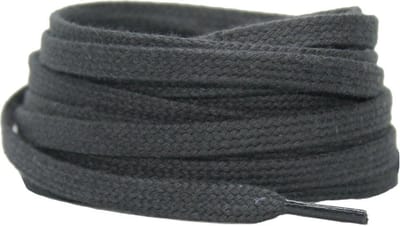 Platte katoenen veters 6mm Donkergrijs 120cm - sneakers
