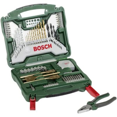 Bosch X-Line borenset - 70-delig - Titanium Plus Serie - Voor hout, metaal en steen - Met gratis handgereedschap