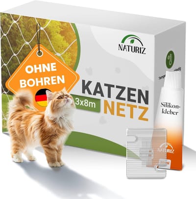 Kattennet Balkon - Veiligheidsnet Kat - Buiten Beveiliging - Zonder Boren Bevestigen - 3 x 2 Meter - Transparant
