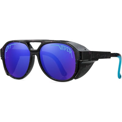 Steampunk Pit Viper Fietsbril UV400 Bescherming Unisex Vintage Retro Zonnebril voor Mannen Vrouwen