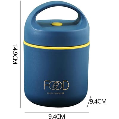 Roestvrijstalen Lunchbox Magnetronbestendig Voedselopslag Thermosbekers Bento Box Draagbaar Roosters Bento Pot voor Volwassenen Kinderen School gray