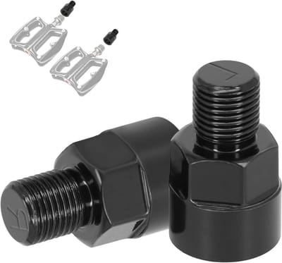 2 Stuks Fiets Pedalen Adapter 1/2 naar 9/16" Aluminium Leggen Fiets Pedalen Extenders voor MTB en Wegfietsen