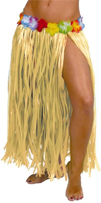 Fiestas Guirca Hawaii verkleed rokje - voor volwassenen - naturel - 75 cm - hoela rok - tropisch
