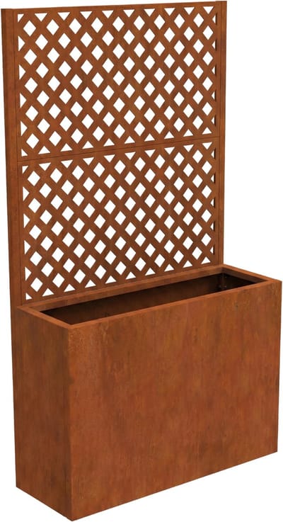 Tuinscherm Malja met plantenbak 146x83x31 cm patina casa.pro