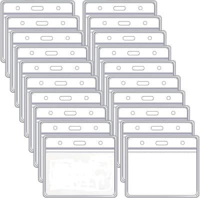 50 Stuks PVC ID-Kaarthoezen Transparant voor Naamplaatjes en Identiteitskaarten