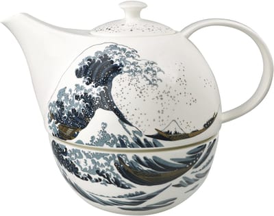 Goebel - Katsushika Hokusai | Theepot met warmer | Porselein - theekan - 1,2L