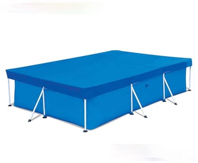 Dailygoods- Zwembadafdekking Regenbestendig - Polyesterweefsel - Blauw - 260 x 160 cm - Geschikt voor alle zwembaden - Voorkomt vuil en stof - Zwembadhoes
