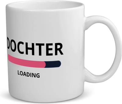 Akyol - dochter loading koffiemok - theemok - Dochter - ochtendkoffie laden - verjaardagscadeau - verjaardag - cadeau - cadeautje voor dochter - dochter artikelen - kado - geschenk - gift - 350 ML inhoud