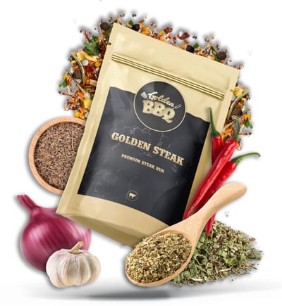 Golden BBQ - Golden Steak - BBQ Rub - Kruidenmix - Biefstuk en steak kruiden - 200 gram