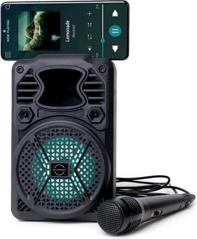 BRAINZ Karaoke boombox met microfoon - Karaoke Set - Bluetooth - Zwart