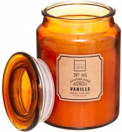Geurkaars vanille in apothekerspot hoogte 14.5 cm 510 gram